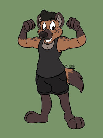 Danny Wood hyena furry. Completed May 14, 2026 in Procreate.